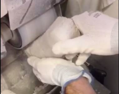 Lavorazione del Gesso per la creazione della soletta ortopedica
