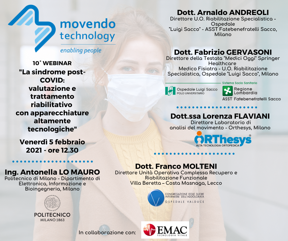 10° Webinar Movendo Technology - "La sindrome post-COVID: valutazione e trattamento riabilitativo con apparecchiature altamente tecnologiche" 1